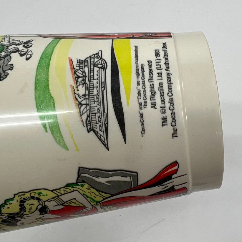 Vintage 1983 Star Wars & 1993 Jurassic Park McDonalds Coke Cups Lot of 2