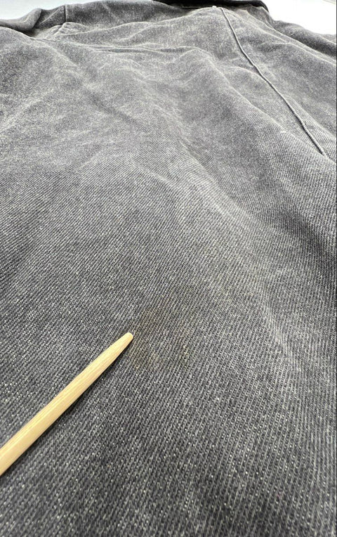 Vintage 90s Saddlesmith Outfitters Black Denim Snap Duster Coat Sz XL