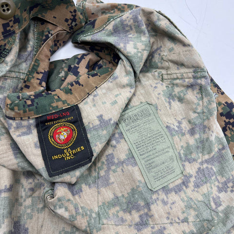 USMC MARPAT Woodland Camo MCCUU Blouse Lot of 2 Marines Sz Med Long / Large