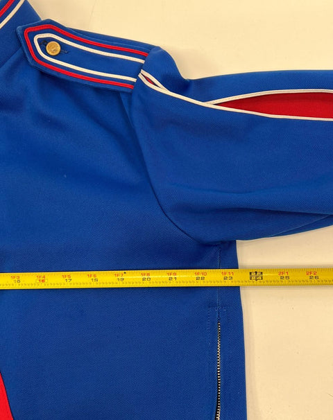 Vintage Women's Blue St. Paul's Cropped Zip Up Marching Jacket *Heavily Altered