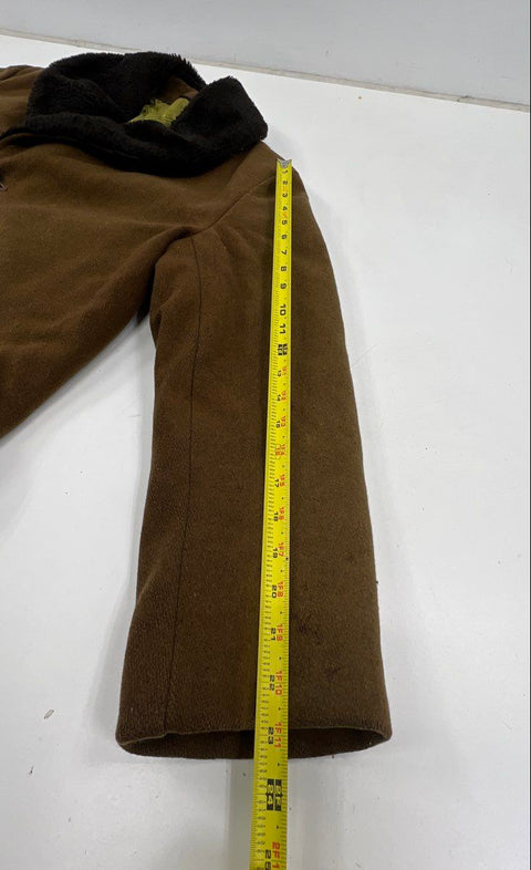 Vintage 70s Van Heusen Windbreaker Quilted Lined Faux Fur Car Coat Sz 40