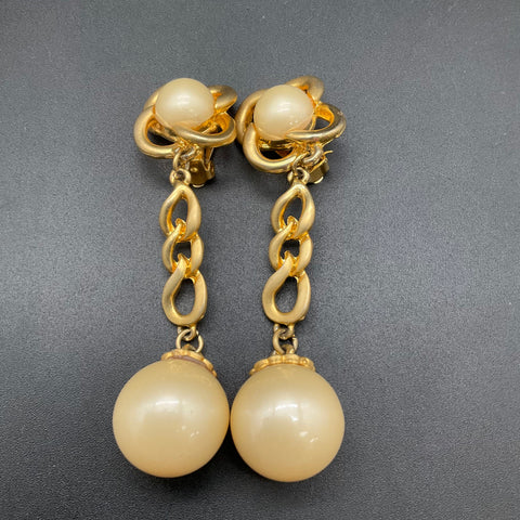 Vintage Richelieu Faux Pearl Clip On & Screw Back Earrings Jewelry Lot 11 Pairs