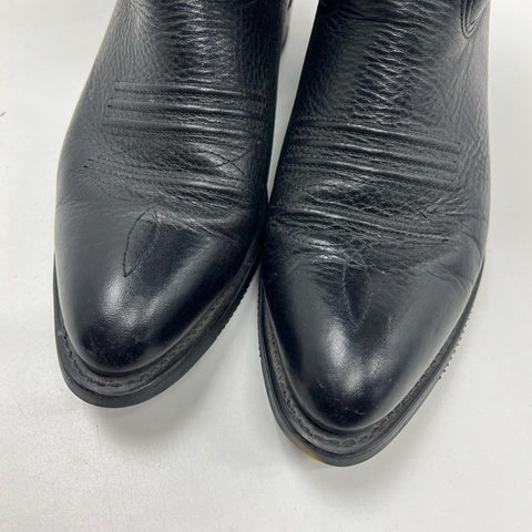 Double H Work Western 3267 Black Leather Cowboy Boots Men's Size 9.5 2E