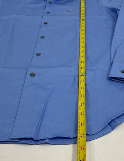 Calvin Klein Slim Fit Infinite Non-Iron Blue Dress Shirt Sz 17 34/35