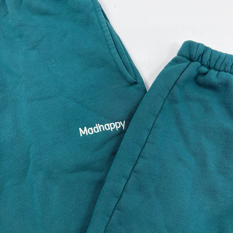Madhappy Men's Dark Teal Cotton Fleece Joggers Sweatpants Made in USA Size M