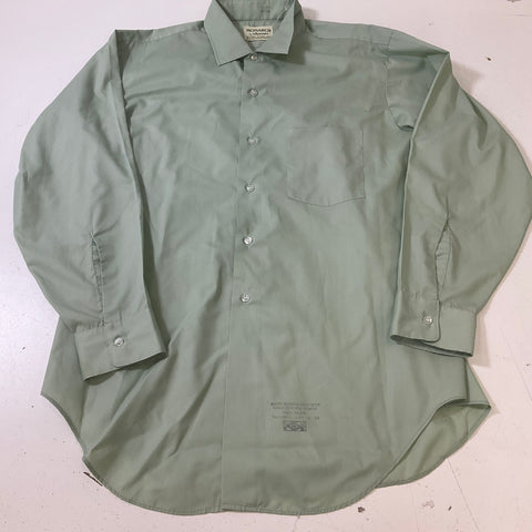 Monarch by Arrow Men's Green Button Up Shirt Size 16-32 Vintage 70s Union Made