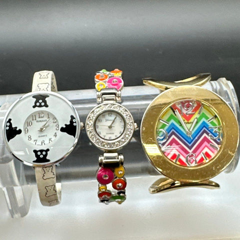 Fashion Jewelry Watch Lot of 6 XOXO Versales Geneva Sophie Cuff Bangle Link
