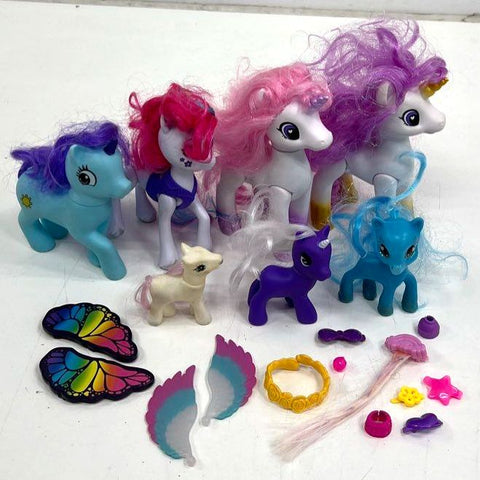 My Little Pony G1 G4 Generation Figure Lot of 7 Hasbro Toys Wings Accessories