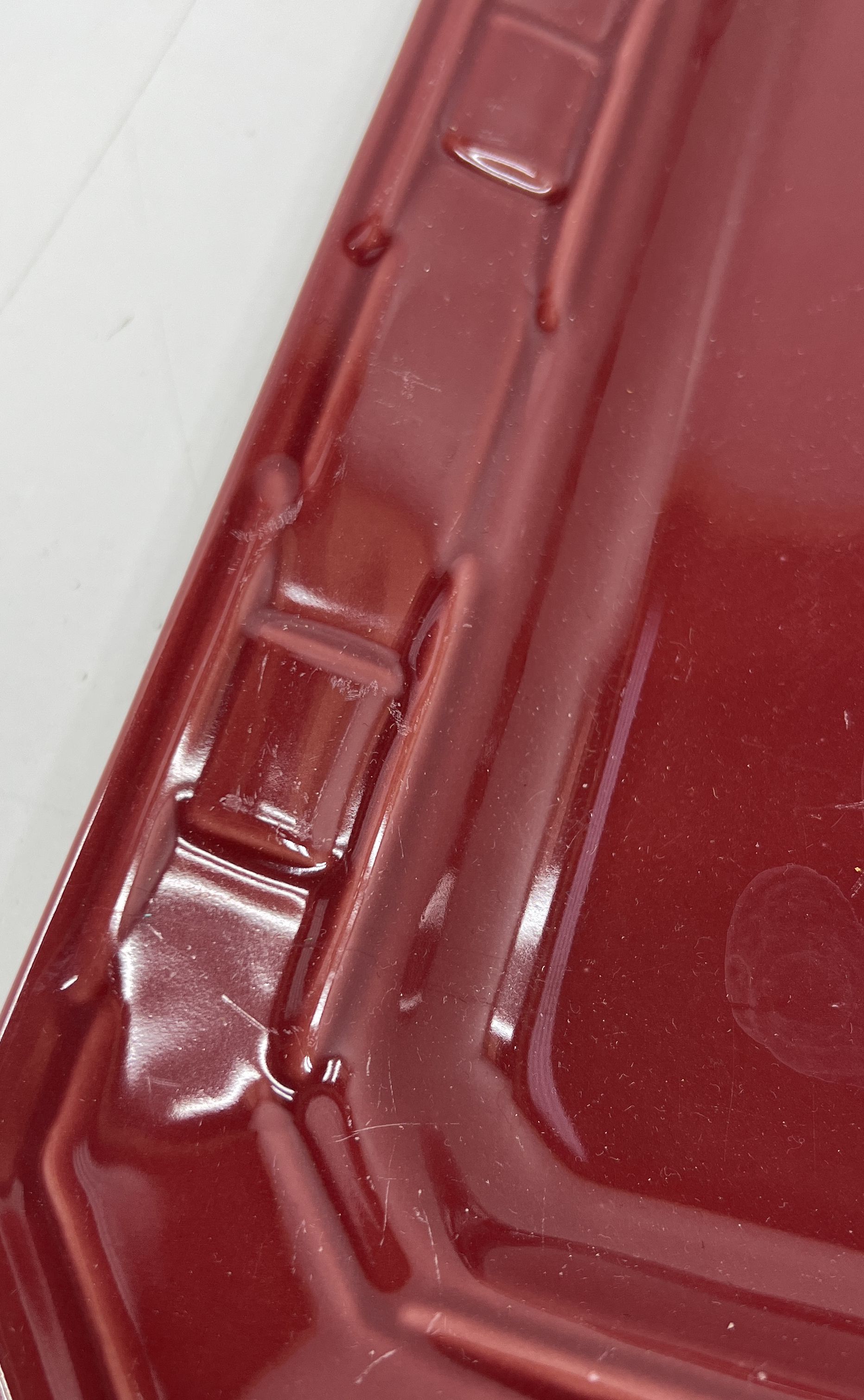 Collectible Kitchenware Longaberger Pottery Red Rectangular Serving Tray Platter