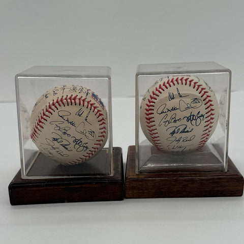 MLB Baseball Souvenir Lot of 2 Caring Team of Athletes Crest Facsimile Signed