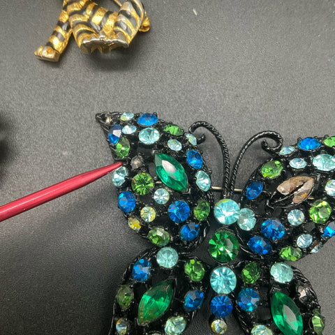 Vintage West Germany Costume Jewelry Lot of 15 Brooches Animals Musical Themes