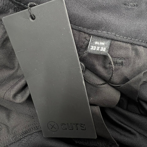 Cuts Black AO Pant Versaknit Slim Fit Pants Men's Size 33x32 NWT
