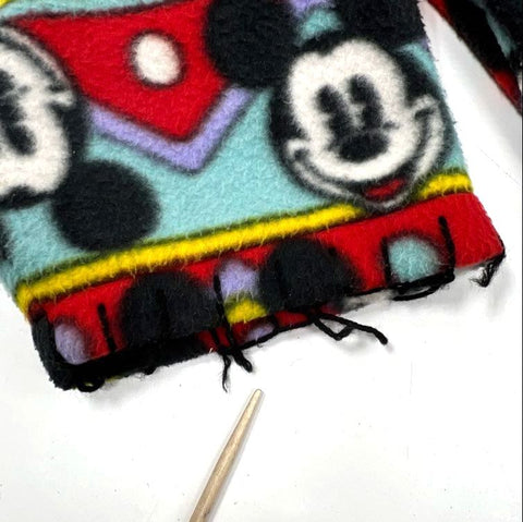 Vintage 90s Mickey & Co Disney Mickey Mouse Polka Dot Fleece Cardigan Sz L