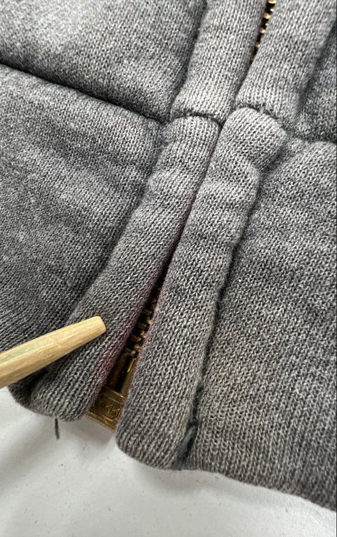 Carhartt Faded Charcoal Full Zip Thermal Lined Hooded Sweatshirt Sz M