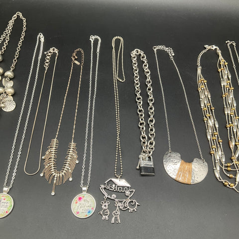 Express Modern & Inspirational Costume Jewelry Lot of 12 Necklaces Pendants