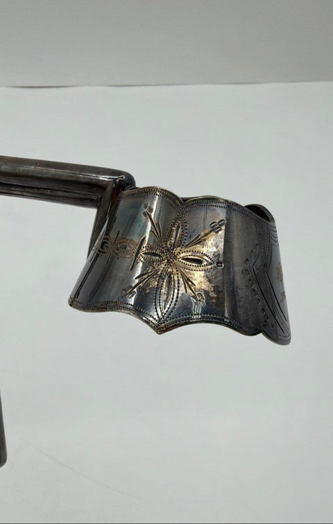 Walker Hall Acme Silver Plate Bottle Holder Adjustable Wine Stand Vintage