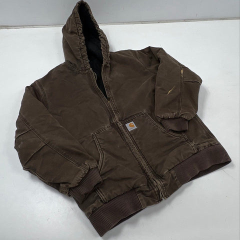 Vintage 90s Carhartt Quilt-Lined Duck Active Jacket Brown Sz XL (18-20)