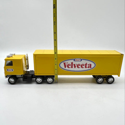 Kraft Velveeta Toy Semi Truck Trailer Yellow Advertising Pressed Steel Vintage