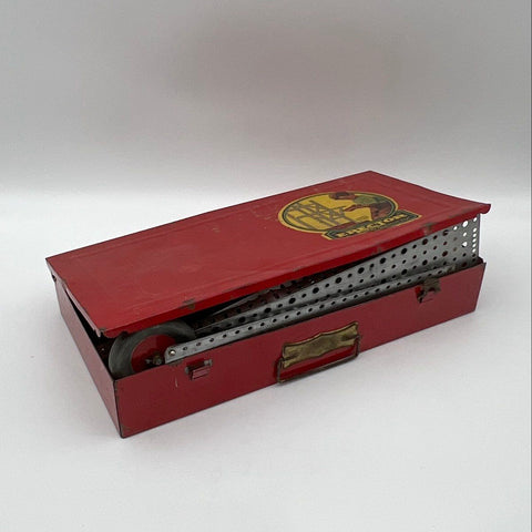 Gilbert Erector Set No. 4 1/2 Motorized Set 1948 Vintage Red Metal Box