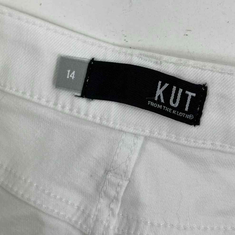 NWT Kut from the Kloth White Catherine Boyfriend High Rise Shorts Women's 14