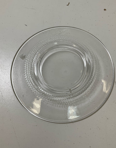 Duncan & Miller Clear Glass Teardrop Mayonnaise Bowl & Underplate Vintage