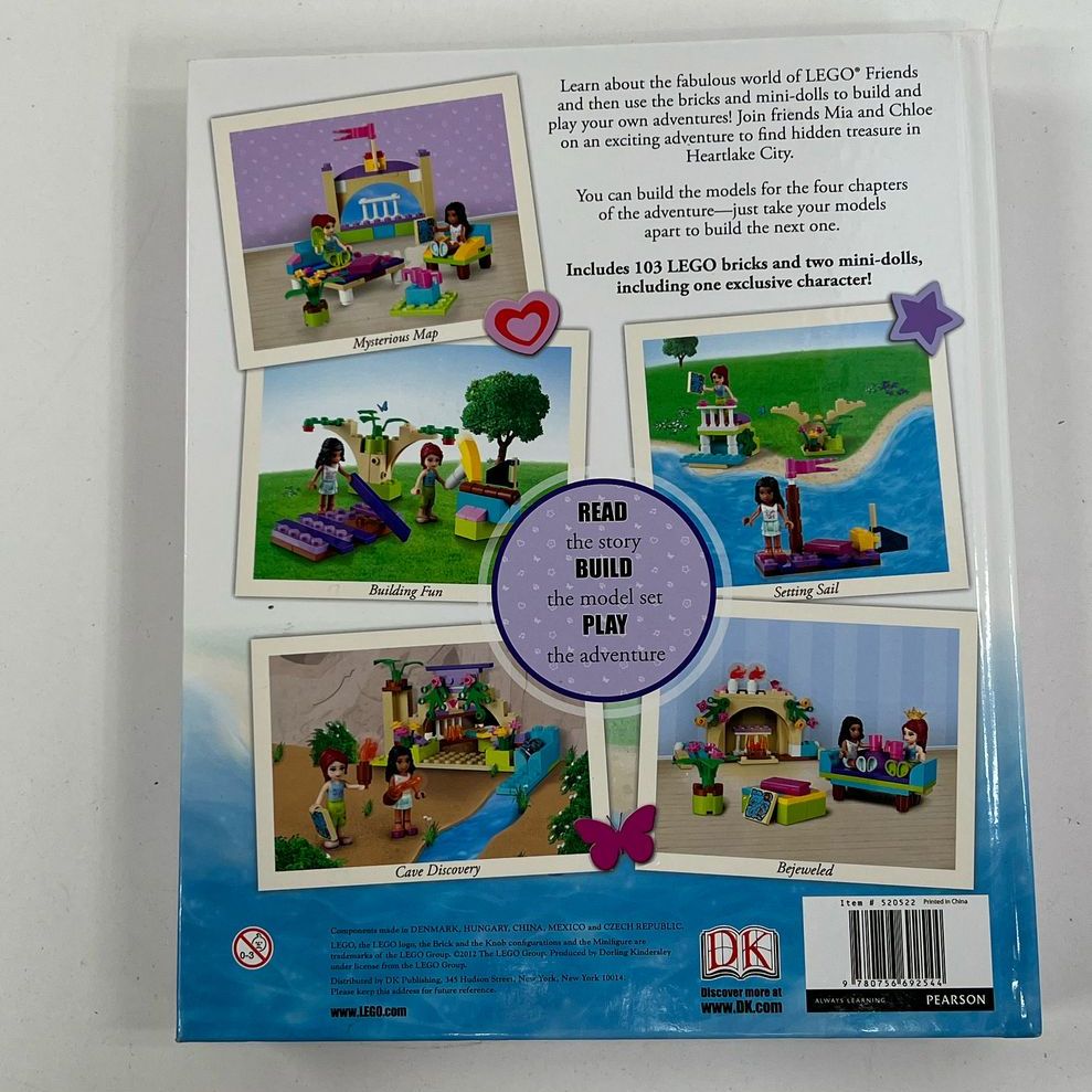 LEGO Friends BrickMaster "Treasure Hunt" Read Build Play & Assorted Bricks Lot