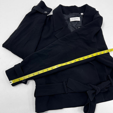 Babaton Women's Black Postage Belted Cropped Jacket Sz L NWT