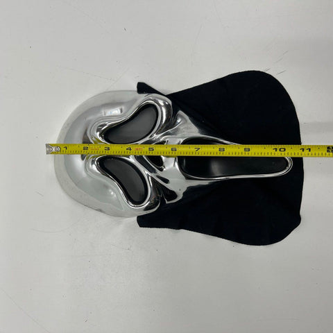 Vintage Easter Unlimited Scream Ghostface Mask Chrome Silver Halloween Costume