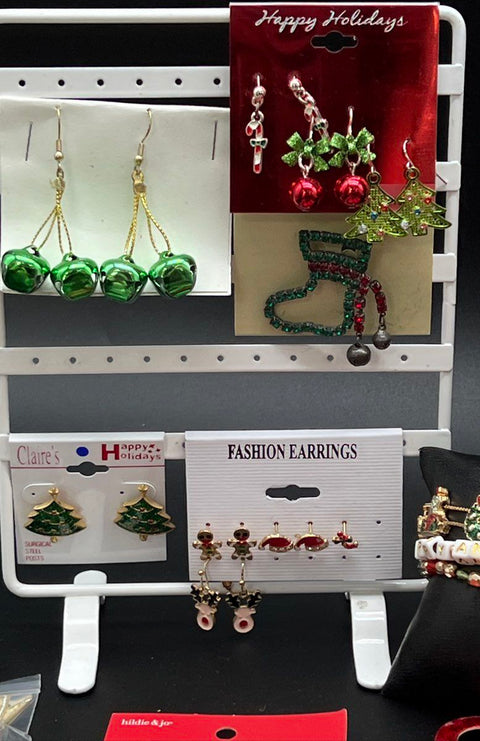 Claire's Paparazzi Holiday Costume Jewelry Lot of 45 Necklaces Earrings Pins