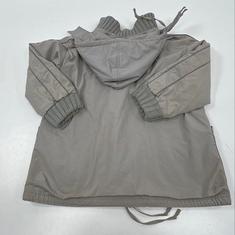 Vintage 80s Mod Maid Blanket Lined Hooded Parka Jacket Taupe Sz 16.5