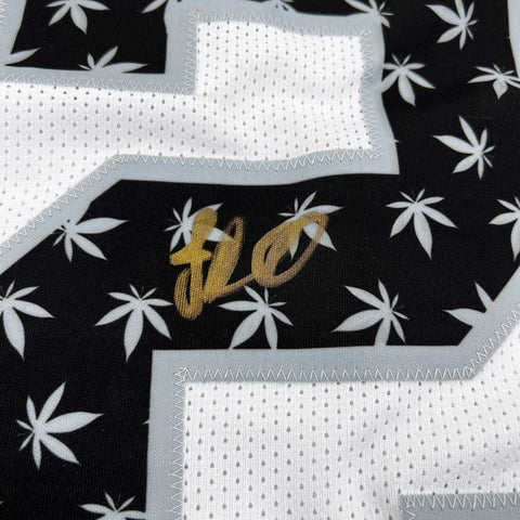 JaMarcus Russell Autographed Football Jersey White Marijuana Print Sz XL COA
