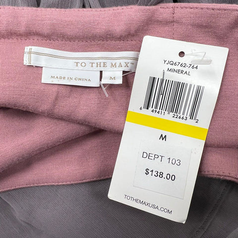 To The Max NWT Colorblock Maxi Dress Mineral Gray Pink Tie Back Sz M