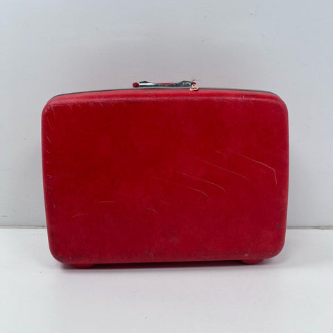 Vintage 60s Samsonite Red Silhouette Hard Shell Suitcase Mid Century Modern