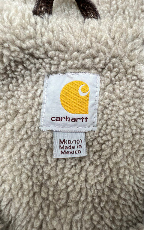 Vintage Carhartt Sherpa Lined Sandstone Duck Vest Brown Women's Sz M