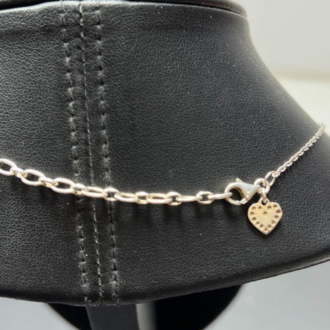Sterling Silver Circles Link Pendant Necklace 4.69g