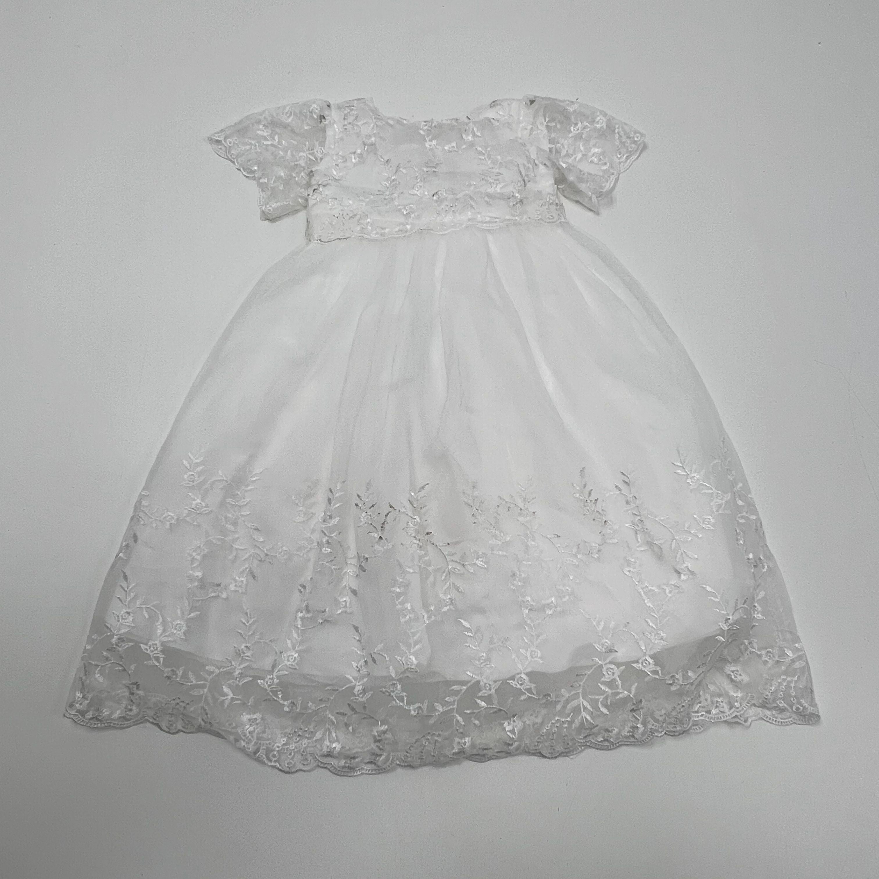 DMI&O White Embroidered Lace Tulle Formal Dress Girls Size 4 NWT
