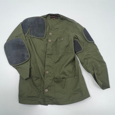 Vintage 10-X Green Canvas Padded Recoil Hunting Shooting Field Jacket USA