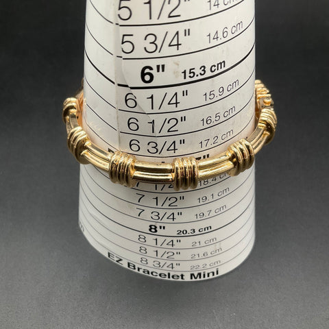 JTV Off Park Collection Gold Tone Bar Necklace and Bangle Bracelet Jewelry Set