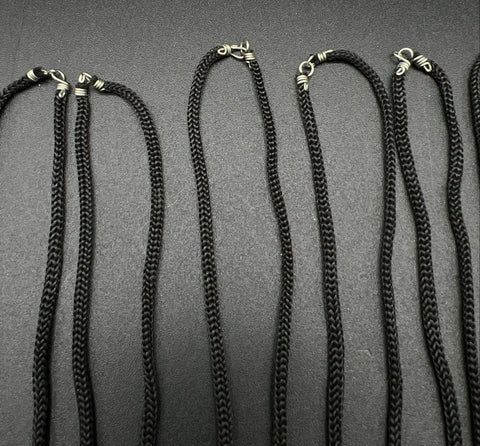 Silver Tone Wire Wrapped Cross Pendant Lot 16 Black Cord Necklaces Religious