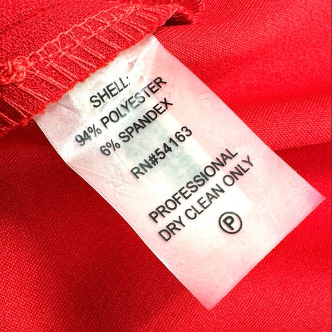 Calvin Klein Women's Red Bell Sleeve Sheath Dress Zip Back Sz 12 NWT