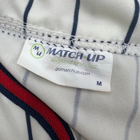 Match-Up KC Pinstripe Baseball Jersey #23 USA Logo Sleeve Mens Size M