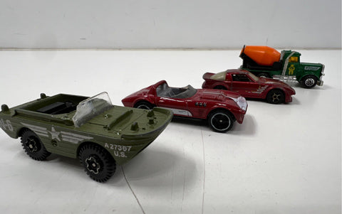 Hot Wheels Diecast Car Lot Mixed Brands 45 Vehicles Vintage Modern With Case
