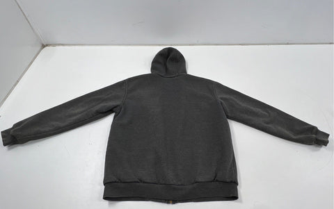 Carhartt Faded Charcoal Full Zip Thermal Lined Hooded Sweatshirt Sz M