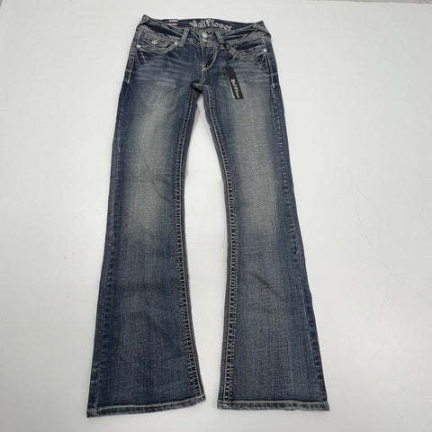 Wallflower NWT Y2K Blue Curvy Embellished Bootcut Jeans Women's Size 5