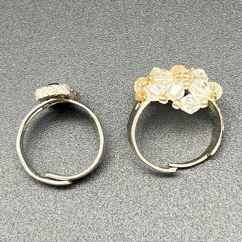 Vintage Costume Jewelry Lot of 10 Necklaces Brooches Rings Caroline Art Nouveau