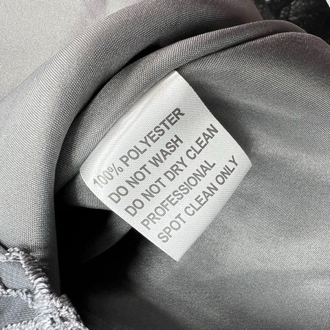 JJ's House Women's Steel Grey Lace Bodice Layered Gown Maxi Dress Size 14 NWT