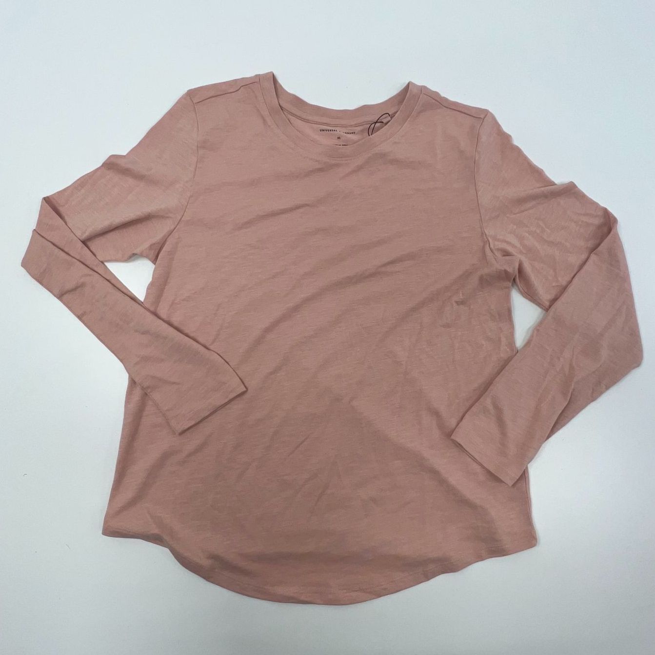 NWT Universal Standard Blush Solid Tag Cotton Modal Long Sleeve Shirt Women XS