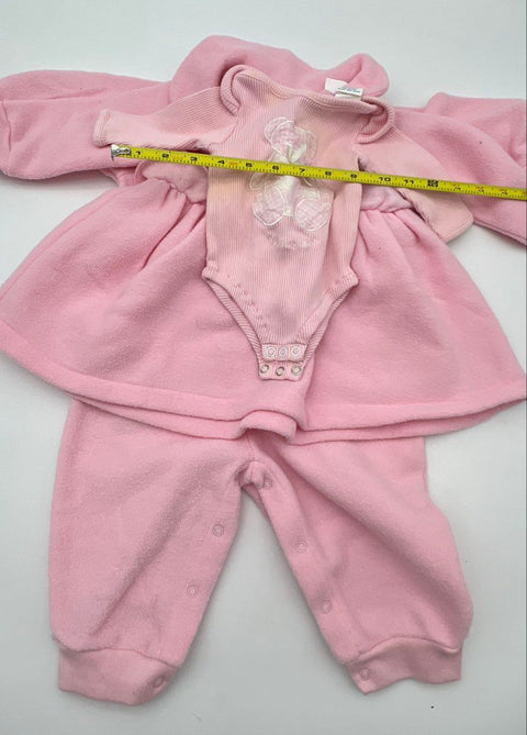 Vintage 90s Baby Beluga New York Lot Dress Sleeper Bodysuit Bunny Bear Pink 12M