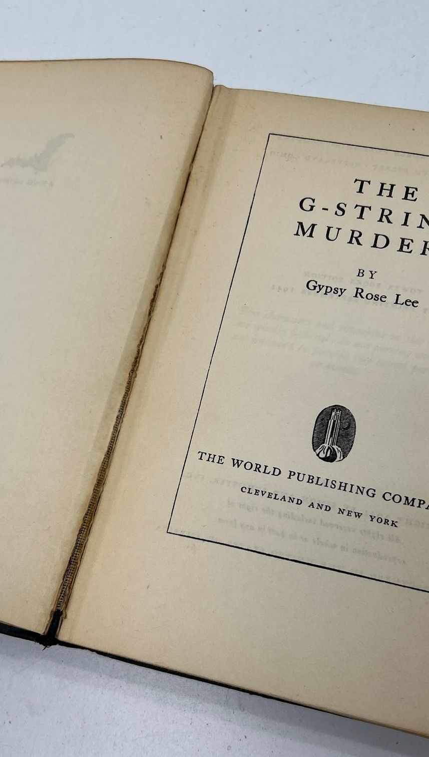 1942 The G-String Murders Gypsy Rose Lee 1st Print Tower Books Hardcover