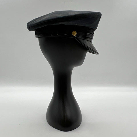Midway Cap Co Vintage USPS Postal Service Peaked Hat Black Size Large